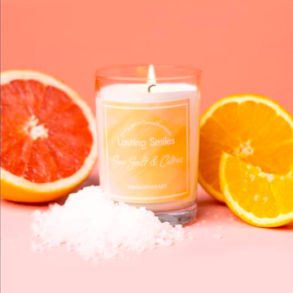🔅 Lasting Smiles Soy Candle - Sea Salt & Citrus ➿